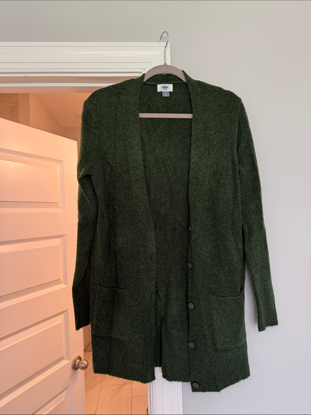 Old Navy Dark Green Long Button Cardigan